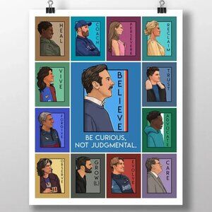 “Be Curious Not Judgemental” Quote Poster – Motivational Wall Art | Modern Minim